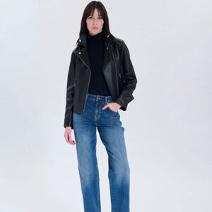 ZAPA PARIS Perfecto 100% Lamb Leather Grey Hancore Moto Jacket France Sz 36 US 4